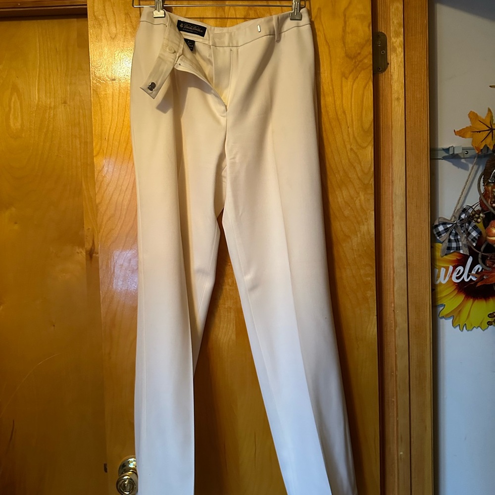 Brooks Brothers Cream Dress Pants Smooth Fabric